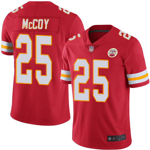 Kansas City Chiefs #25 LeSean McCoy Red Team Color Youth Stitched Vapor Untouchable Limited Jersey Youth