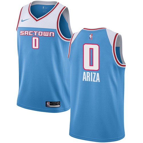 Sacramento Kings #0 Trevor Ariza Blue Swingman City Edition 2018/19 Jersey Mens