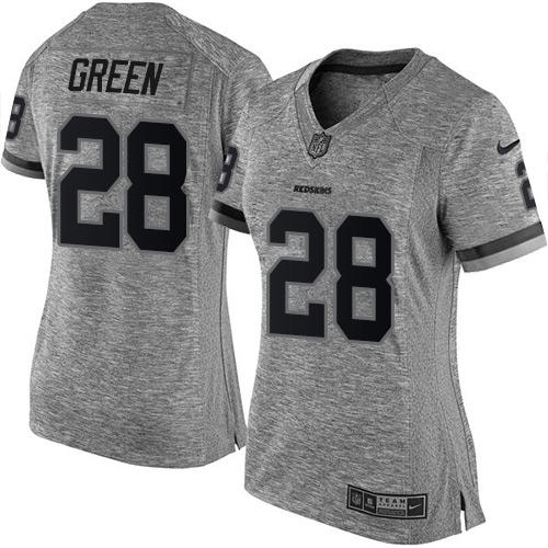 Washington Commanders #28 Darrell Green Gray Women's Stitched Limited Gridiron Gray Jersey Womens