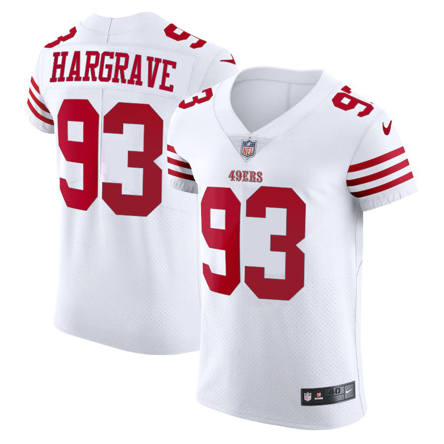 San Francisco 49ers #93 Javon Hargrave White Men's 2022-23 Authentic Stitched Vapor Untouchable Elite Jersey