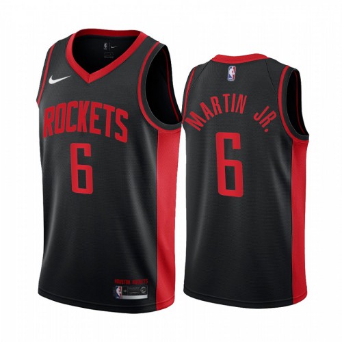 Houston Houston Rockets #6 Kenyon Martin Jr. Black Womens Swingman 2020-21 Earned Edition Jersey Womens