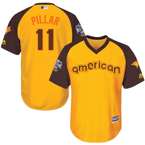 Toronto Blue Jays #11 Kevin Pillar Gold 2016 All-Star American League Stitched Youth Jersey Youth