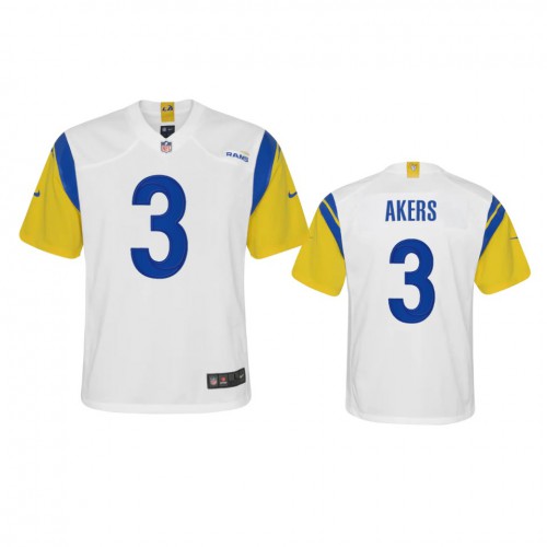 Los Angeles Los Angeles Rams #3 Cam Akers Youth Alternate Game Jersey - White Youth