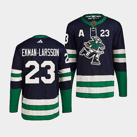 Vancouver Canucks #23 Oliver Ekman-Larsson Men's Adidas Reverse Retro 2.0 Authentic Player Jersey - Navy