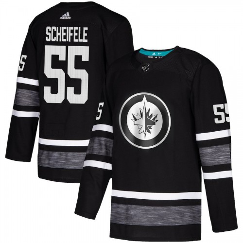 Adidas Winnipeg Jets #55 Mark Scheifele Black Authentic 2019 All-Star Stitched Jersey Men's