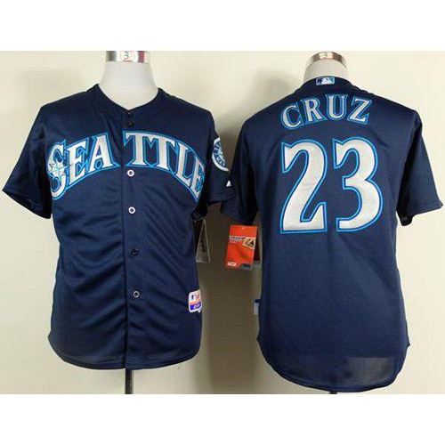 Seattle Mariners #23 Nelson Cruz Navy Blue Cool Base Stitched Jersey Men's