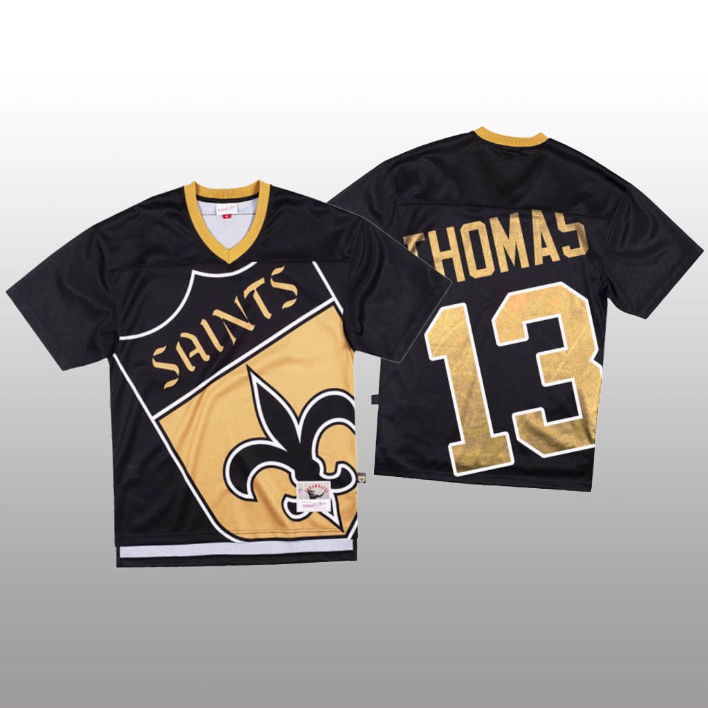 New Orleans Saints #13 Michael Thomas Black Men's Mitchell & Nell Big Face Fashion Limited Jersey