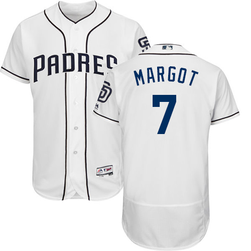 San Diego Padres #7 Manuel Margot White Flexbase Authentic Collection Stitched Jersey Men's