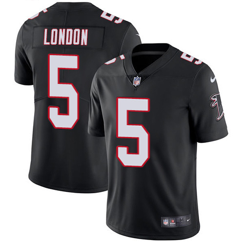 Falcons #5 Drake London Black Alternate Men's Stitched Vapor Untouchable Limited Jersey