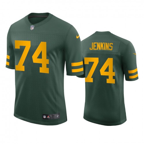 Green Bay Green Bay Packers #74 Elgton Jenkins Men's Alternate Vapor Limited Player Jersey - Green Men's