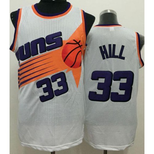 Phoenix Suns #33 Grant Hill White Throwback Stitched Jersey Mens