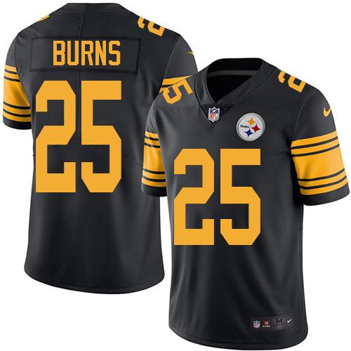 Pittsburgh Steelers #25 Artie Burns Black Youth Stitched Limited Rush Jersey Youth