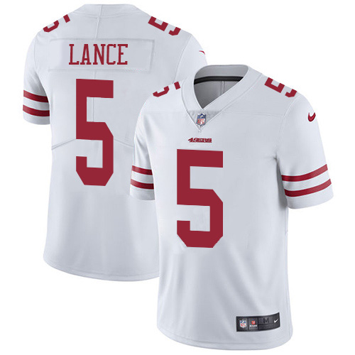 San Francisco 49ers #5 Trey Lance White Youth Stitched Vapor Untouchable Limited Jersey
