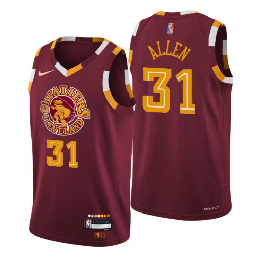 Cleveland Cleveland Cavaliers #31 Jarrett Allen Mens Wine 2021/22 Swingman Jersey - City Edition Mens