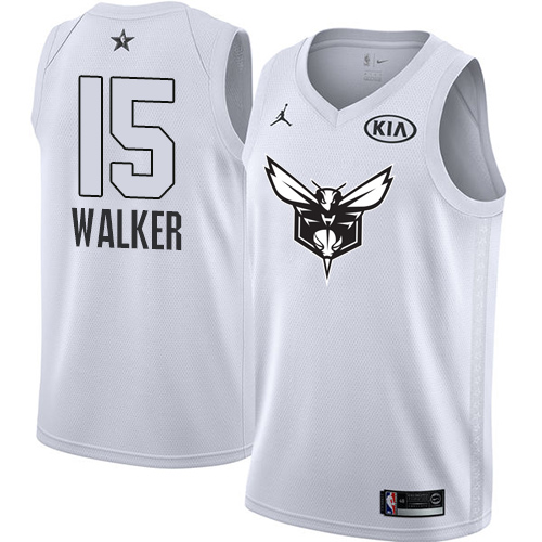 Charlotte Hornets #15 Kemba Walker White Youth Jordan Swingman 2018 All-Star Game Jersey Youth