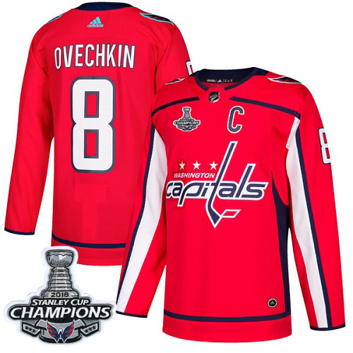 Adidas Washington Capitals #8 Alex Ovechkin Red Home Authentic Stanley Cup Final Champions Stitched Youth Jersey Youth