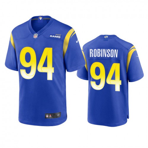 Los Angeles Los Angeles Rams #94 A'Shawn Robinson Men's Game Jersey - Royal Men's