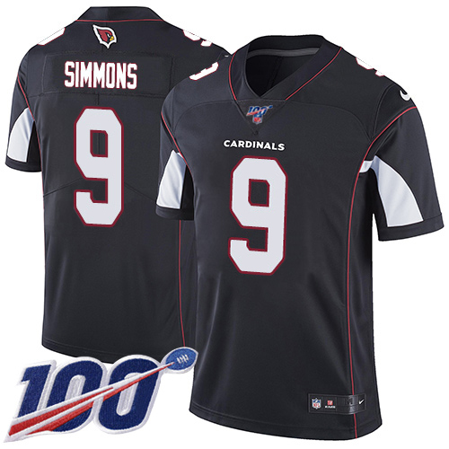 Cardinals #9 Isaiah Simmons Black Alternate Men's Stitched 100th Season Vapor Untouchable Limited Jersey