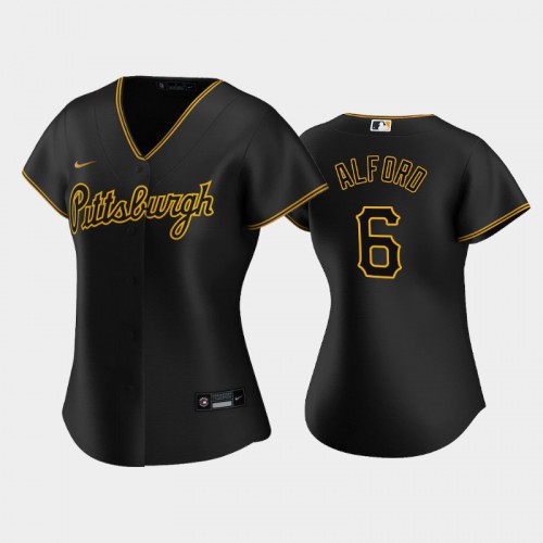 Pittsburgh Pittsburgh Pirates #6 Anthony Alford Game Women's Alternate Jersey - Black Womens