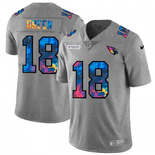 Arizona Arizona Cardinals #18 A.J. Green Men's Multi-Color 2020 Crucial Catch Jersey Greyheather Men's