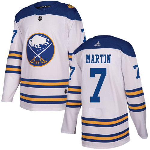 Adidas Buffalo Sabres #7 Rick Martin White Authentic 2018 Winter Classic Stitched Jersey Men's