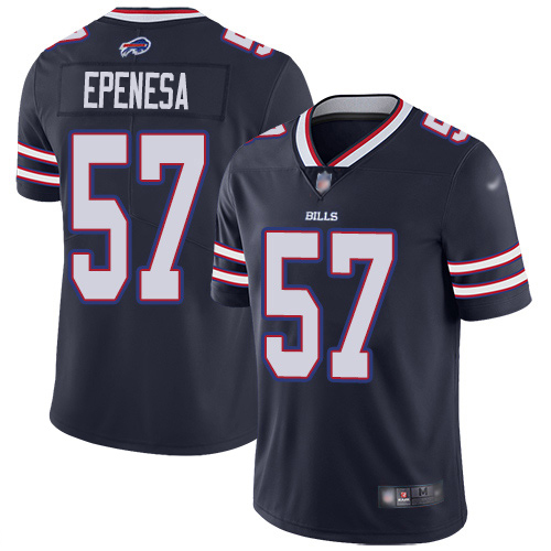 Buffalo Bills #57 A.J. Epenesas Navy Men's Stitched Limited Inverted Legend Jersey Men's