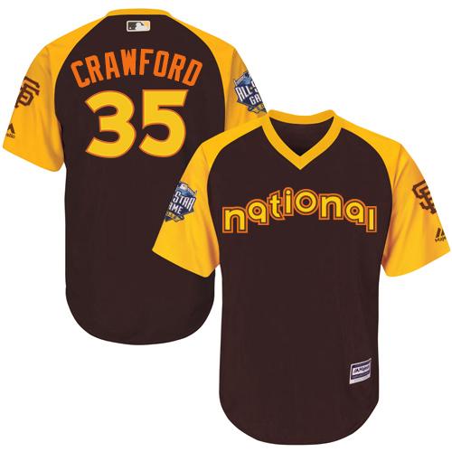 San Francisco Giants #35 Brandon Crawford Brown 2016 All-Star National League Stitched Youth Jersey Youth
