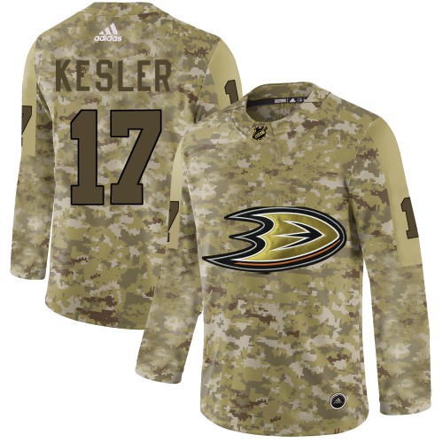 Adidas Anaheim Ducks #17 Ryan Kesler Camo Authentic Stitched Jersey Men's