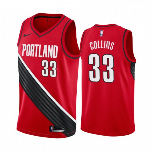 Portland Trail Blazers #33 Zach Collins Red Youth Swingman Statement Edition 2019/2020 Jersey Youth