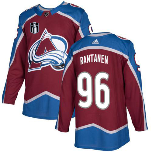 Adidas Colorado Avalanche #96 Mikko Rantanen Burgundy Youth 2022 Stanley Cup Final Patch Home Authentic Stitched Jersey Youth