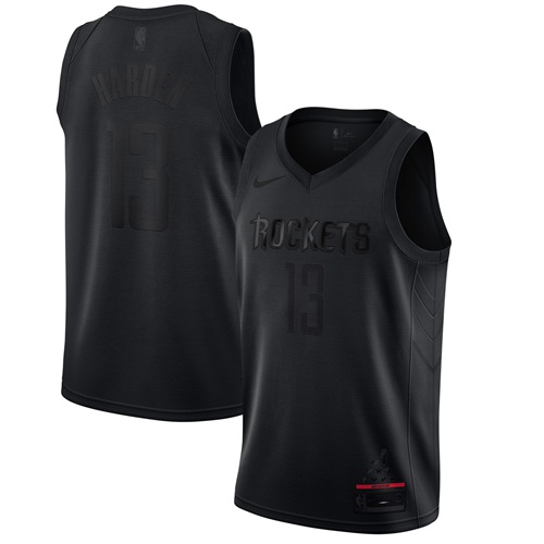 Houston Rockets #13 James Harden Black MVP Swingman Jersey Mens