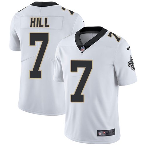 Saints #7 Taysom Hill White Men's Stitched Vapor Untouchable Limited Jersey