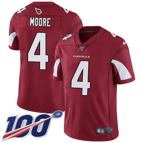 Cardinals #4 Rondale Moore Red Team Color Youth Stitched 100th Season Vapor Untouchable Limited Jersey