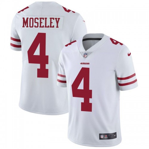 San Francisco 49ers #4 Emmanuel Moseley White Men's Stitched Vapor Untouchable Limited Jersey Men's