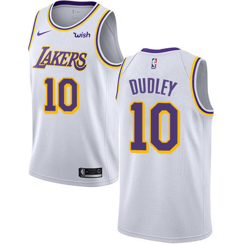 Los Angeles Lakers #10 Jared Dudley White Swingman Association Edition Jersey Mens