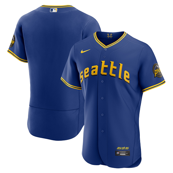 Men's Seattle Mariners Royal 2023 City Connect Flex Base Jersey