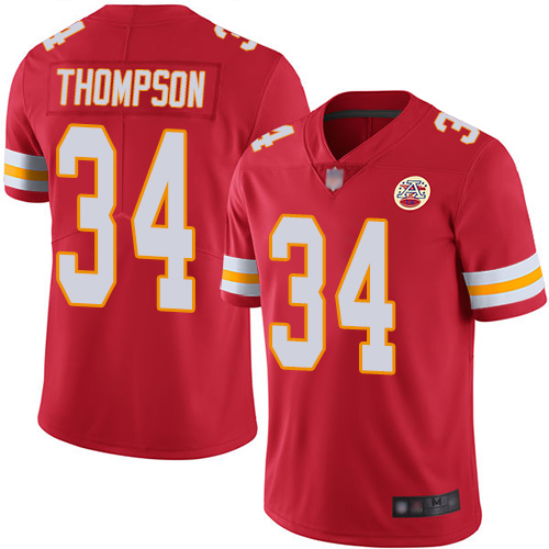 Kansas City Chiefs #34 Darwin Thompson Red Team Color Youth Stitched Vapor Untouchable Limited Jersey Youth