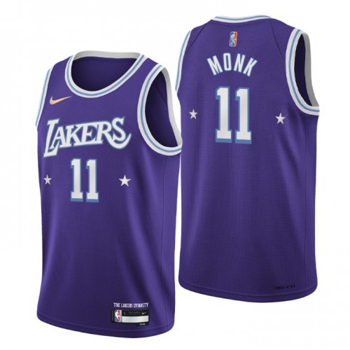 Los Angeles Los Angeles Lakers #11 Malik Monk Mens Purple 2021/22 Swingman Jersey - City Edition Mens