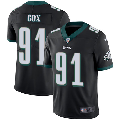 Philadelphia Eagles #91 Fletcher Cox Black Alternate Youth Stitched Vapor Untouchable Limited Jersey Youth
