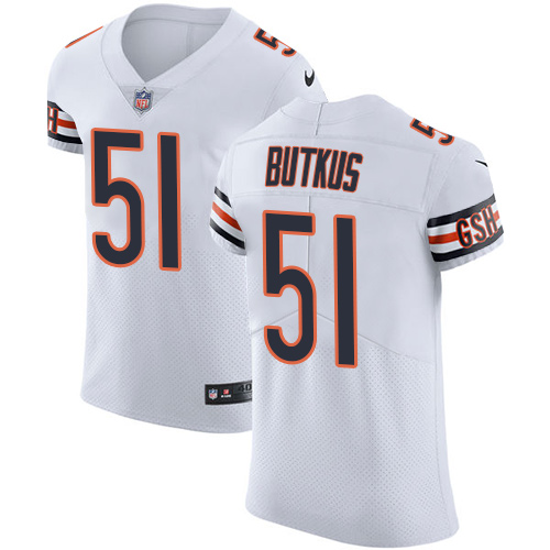 Bears #51 Dick Butkus White Men's Stitched Vapor Untouchable Elite Jersey