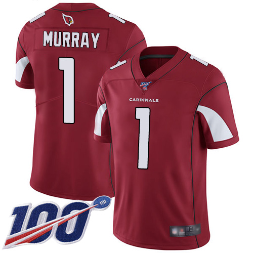 Cardinals #1 Kyler Murray Red Team Color Team Color Youth Stitched 100th Season Vapor Limited Jersey