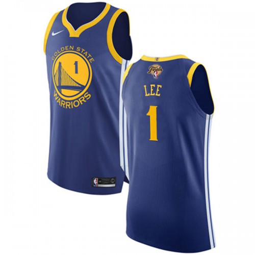Golden State Warriors #1 Damion Lee Blue 2022 Finals Authentic Icon Edition Jersey Mens