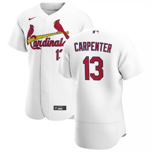 St. Louis St.Louis Cardinals #13 Matt Carpenter Men's White Home 2020 Authentic Player Jersey Men's