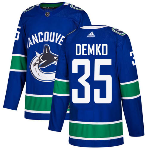 Adidas Vancouver Canucks #35 Thatcher Demko Blue Home Authentic Stitched Youth Jersey Youth