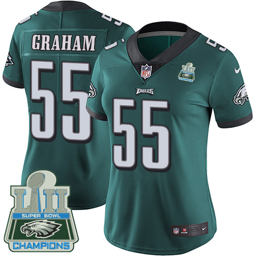 Eagles #55 Brandon Graham Midnight Green Team Color Super Bowl LII Champions Women's Stitched Vapor Untouchable Limited Jersey