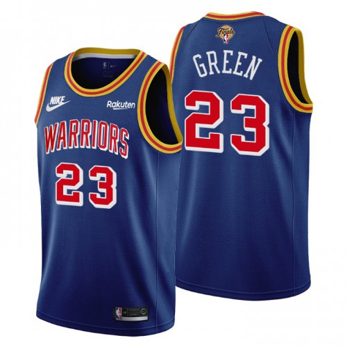 Golden State Golden State Warriors #23 Draymond Green Mens Releases Classic Edition 2022 Finals 75th Anniversary Jersey Blue Mens