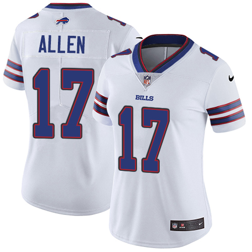 Bills #17 Josh Allen White Women's Stitched Vapor Untouchable Limited Jersey
