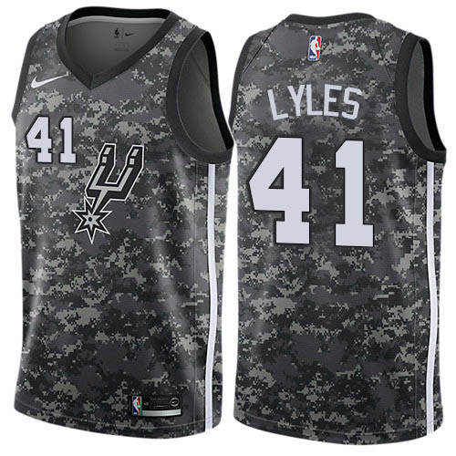San Antonio Spurs #41 Trey Lyles Black Youth Swingman City Edition 2018/19 Jersey Youth