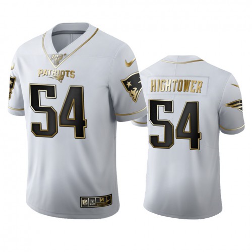 New England New England Patriots #54 Dont'a Hightower Men's White Golden Edition Vapor Limited 100 Jersey Men's