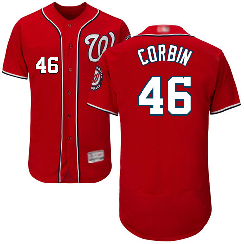 Washington Nationals #46 Patrick Corbin Red Flexbase Authentic Collection Stitched Jersey Men's